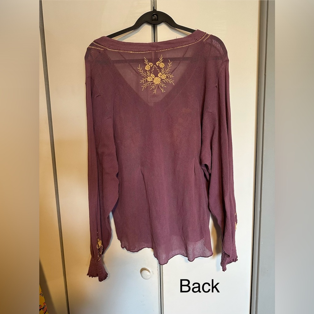 Free People Margie Embroidered Cardigan NWT - Picture 4 of 6